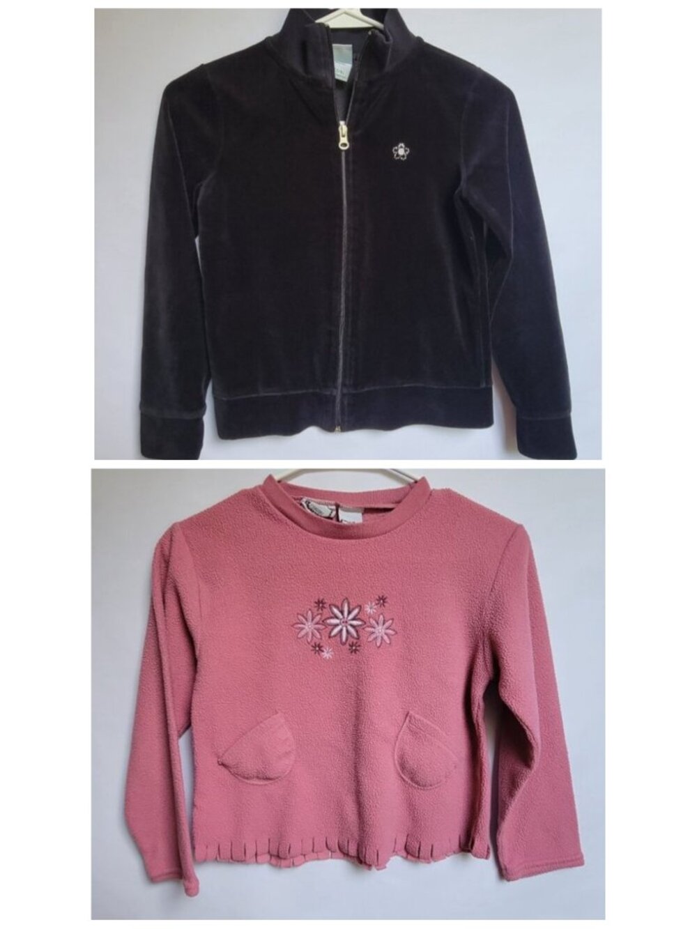 Girl's Size 7/8 Black Circo Jacket and Pink J.P.I. Company Sweater